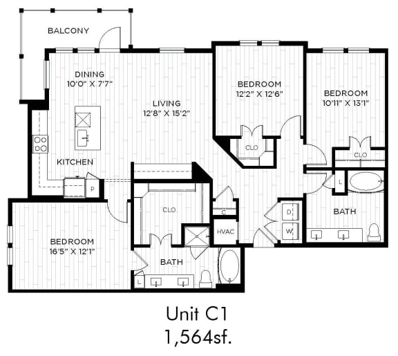 Aura Beacon Island Apartments C1 Floor Plan