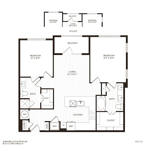 A black and white image of a two-story house floor plan.