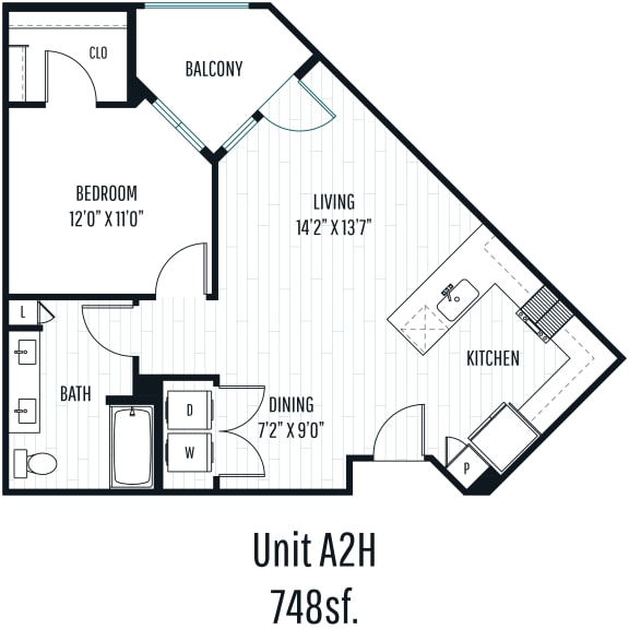 Aura Central Apartments A2H Floor Plan