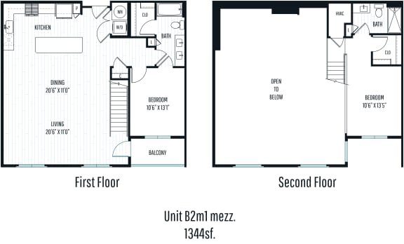 Aura Central Apartments B2m1 mezzanine Floor Plan