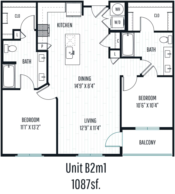 Aura Central Apartments B2m1 Floor Plan