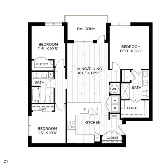Aura crossroads C1 Floor Plan