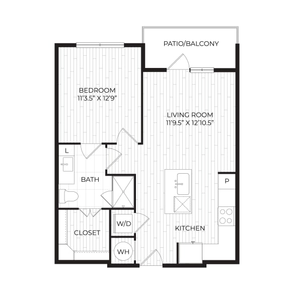 Aura High Pointe Apartments in Austin, Texas A2 Floor Plan