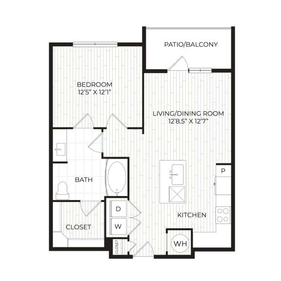 Aura High Pointe Apartments in Austin, Texas A3.1 ANSI Floor Plan