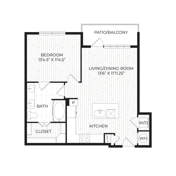 Aura High Pointe Apartments in Austin, Texas A4 Floor Plan