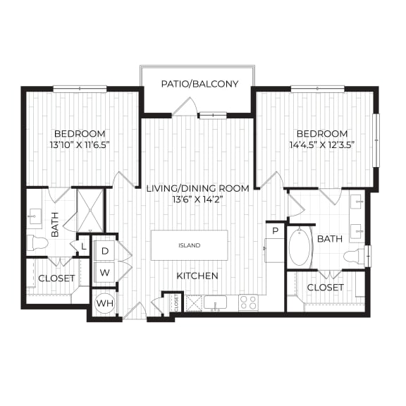 Aura High Pointe Apartments in Austin, Texas B1.1 Floor Plan