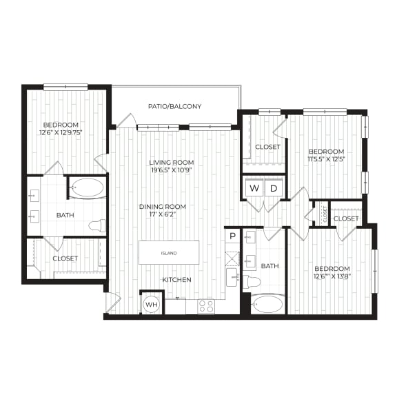 Aura High Pointe Apartments in Austin, Texas C1.1 ANSI Floor Plan