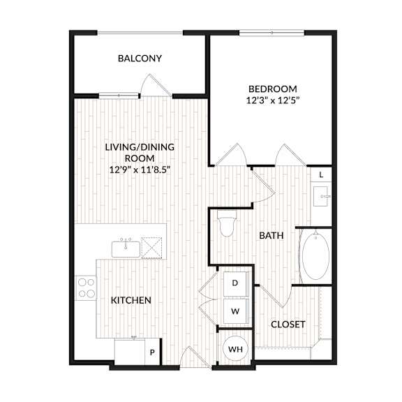Aura Main Street New Apartments in Lewisville, Texas A4.3 ANSI Floor Plan