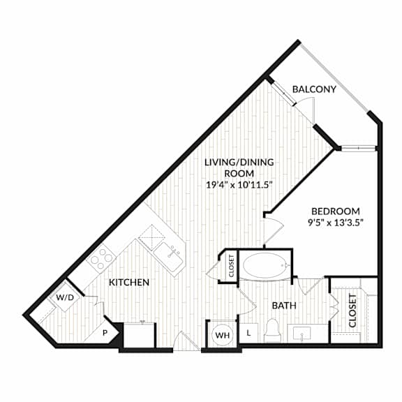 Aura Main Street New Apartments in Lewisville, Texas A5 Floor Plan