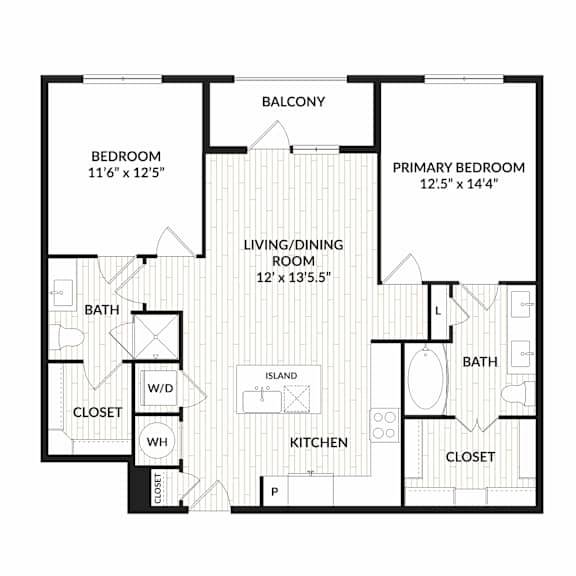 Aura Main Street New Apartments in Lewisville, Texas B2.6 Floor Plan