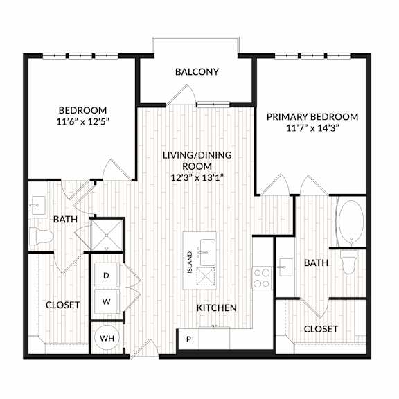 Aura Main Street New Apartments in Lewisville, Texas B2.9 ANSI Floor Plan