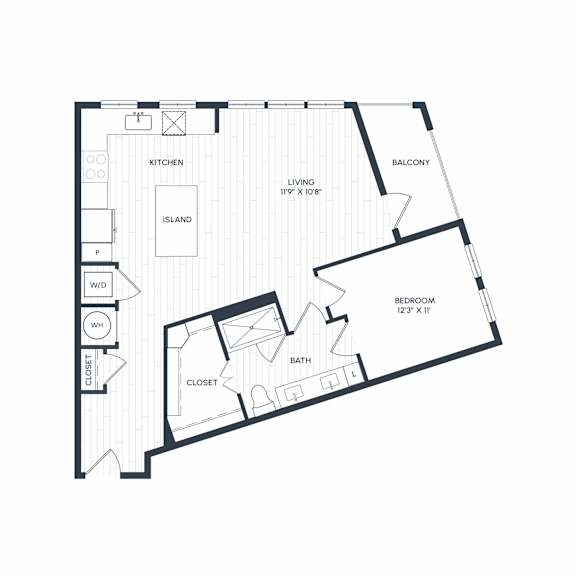 Aura Northline Apartments in Plano, Texas One Bedroom Floor Plan