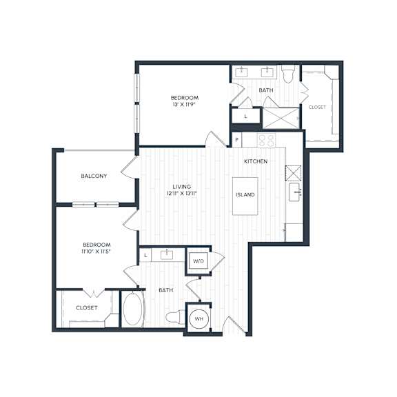 Aura Northline Apartments in Plano, Texas Two Bedroom Floor Plan