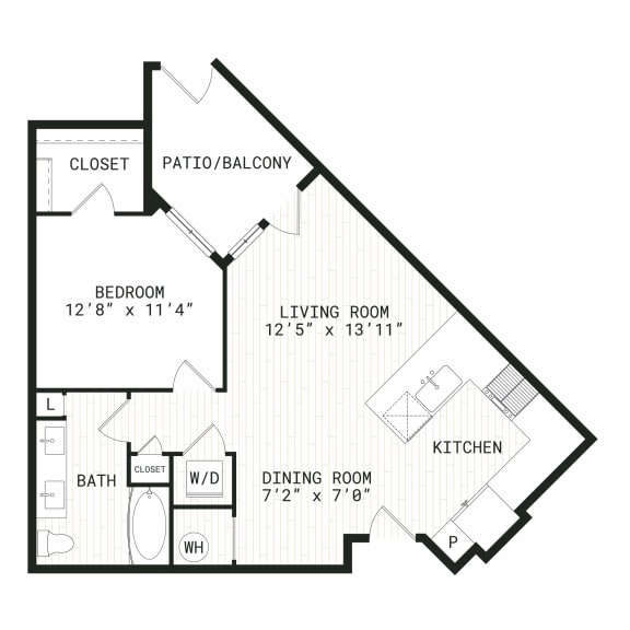 Aura Uptown Apartments in Phoenix, Arizona A2 Floor Plan