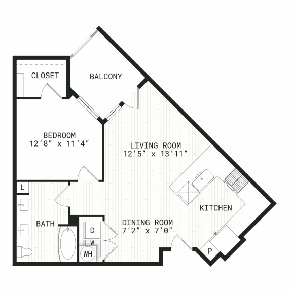 Aura Uptown Apartments in Phoenix, Arizona A2H Floor Plan