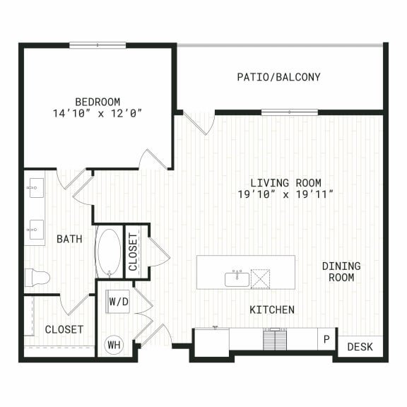 Aura Uptown Apartments in Phoenix, Arizona A3 Floor Plan
