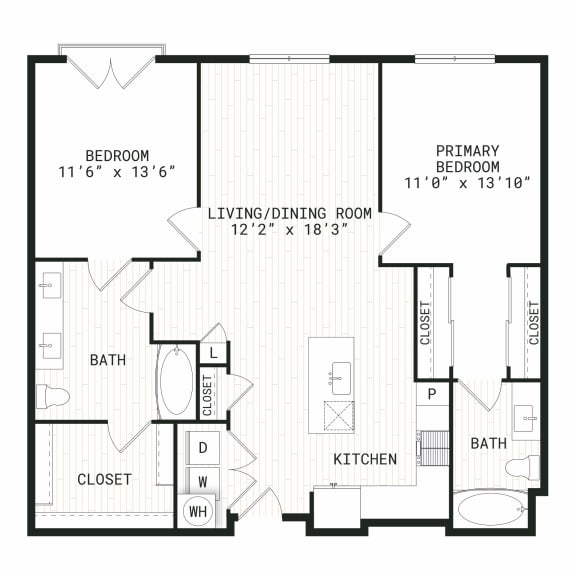 Aura Uptown Apartments in Phoenix, Arizona B2H Floor Plan