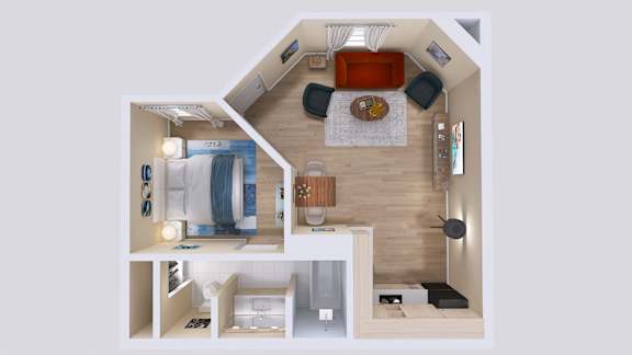 Avail Sandy Springs Apartments in Sandy Springs, Georgia 1 Bedroom Floor Plan