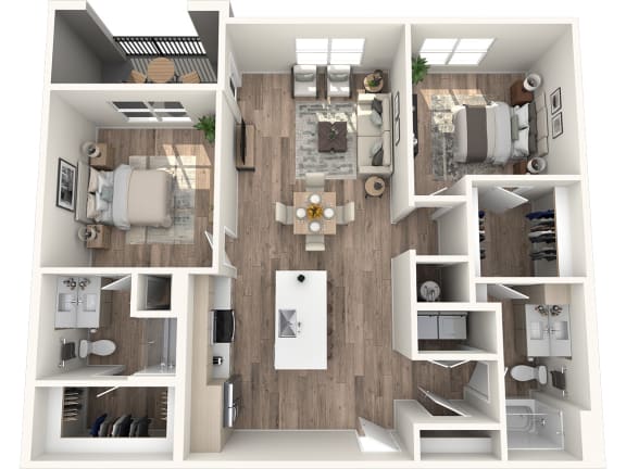 Avenue64 Luxury Apartments in O'Fallon, Missouri B1 Floor Plan