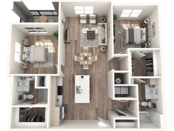 Avenue64 Luxury Apartments in O'Fallon, Missouri B1a Floor Plan