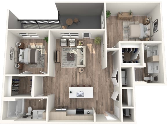 Avenue64 Luxury Apartments in O'Fallon, Missouri B2 Floor Plan