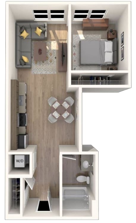 Floor Plan  1 BR MFTE