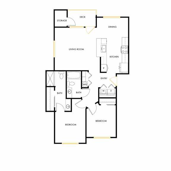 A black and white image of the floor plan
