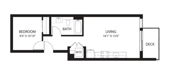 Vela Apartments B1 Open Floor Plan