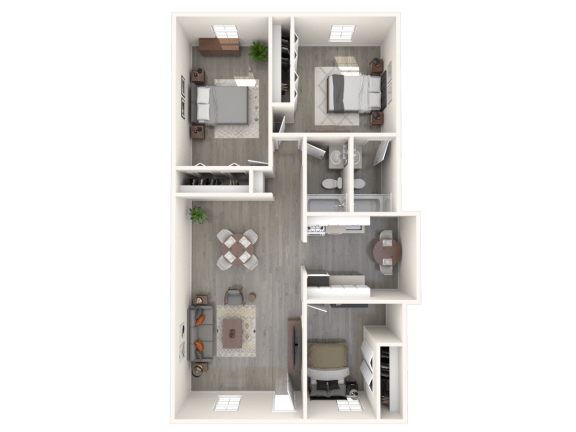 SITE Scottsdale Apartments C1 3D Floor Plan