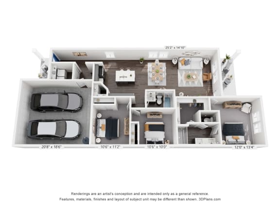 Caso Leander Luxury Rental Homes in Leander, Texas C1 Floor Plan