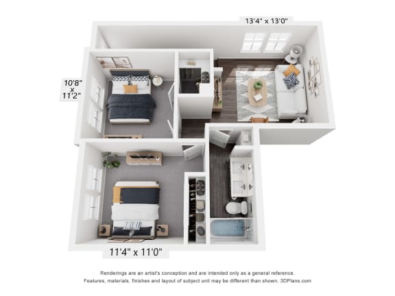 Caso Leander Luxury Rental Homes in Leander, Texas C2 Duplex Floor Plan