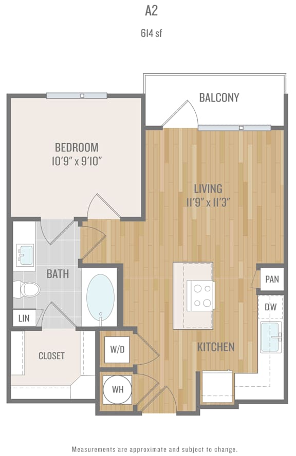 Centric One90 Apartments in Plano, Texas One Bedroom Floor Plan