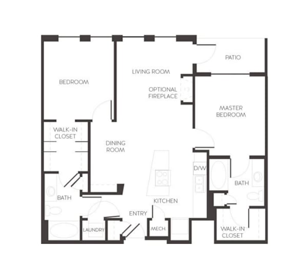 City House Apartments in Denver, Colorado Wynkoop Floor Plan