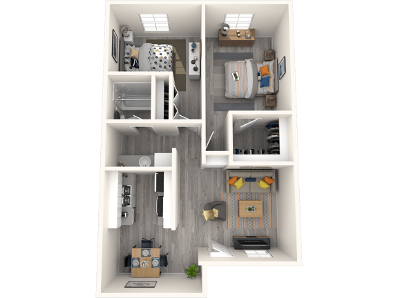 Tides at South Tempe 3D Floor Plan The Cooper