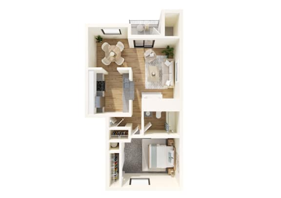 Parker Landing Apartments in Renton, Washington A2 Floor Plan