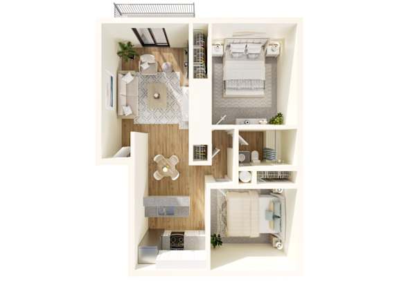 Parker Landing Apartments in Renton, Washington B1 Floor Plan