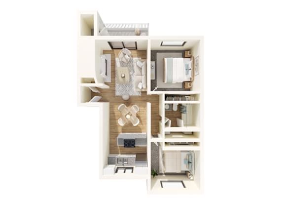 Parker Landing Apartments in Renton, Washington B2 Floor Plan