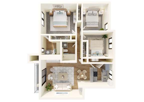 Parker Landing Apartments in Renton, Washington C1 Floor Plan