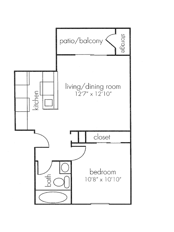Copper Ridge Apartments in Renton, Washington A1 Floor Plan