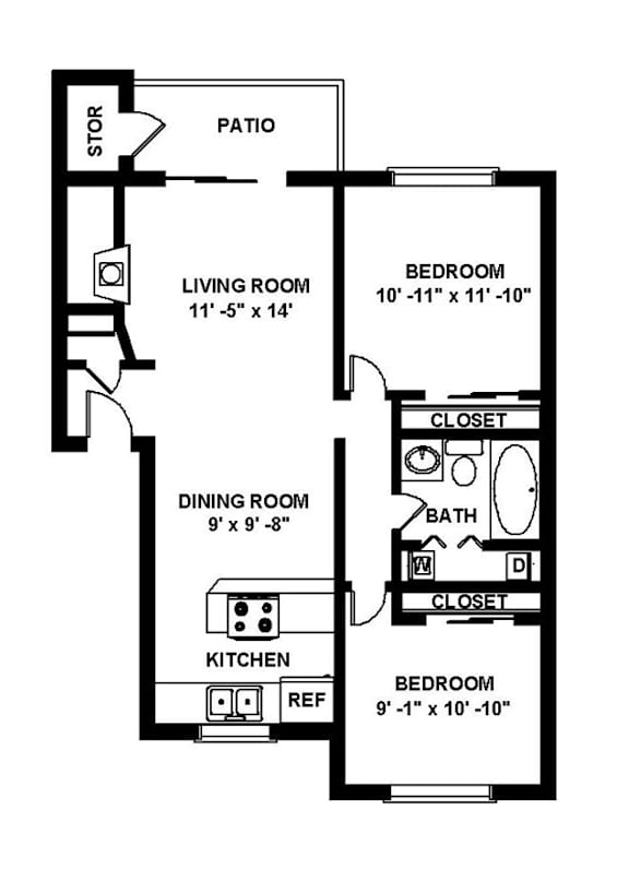 Copper Ridge Apartments in Renton, Washington B2 Floor Plan