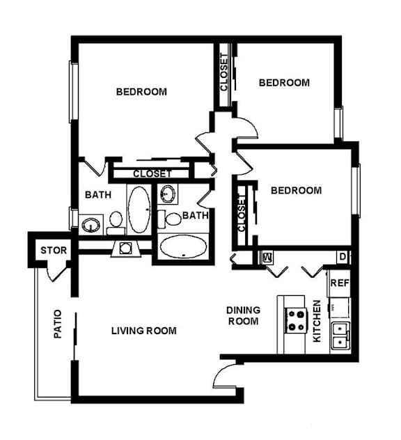Copper Ridge Apartments in Renton, Washington C1 Floor Plan