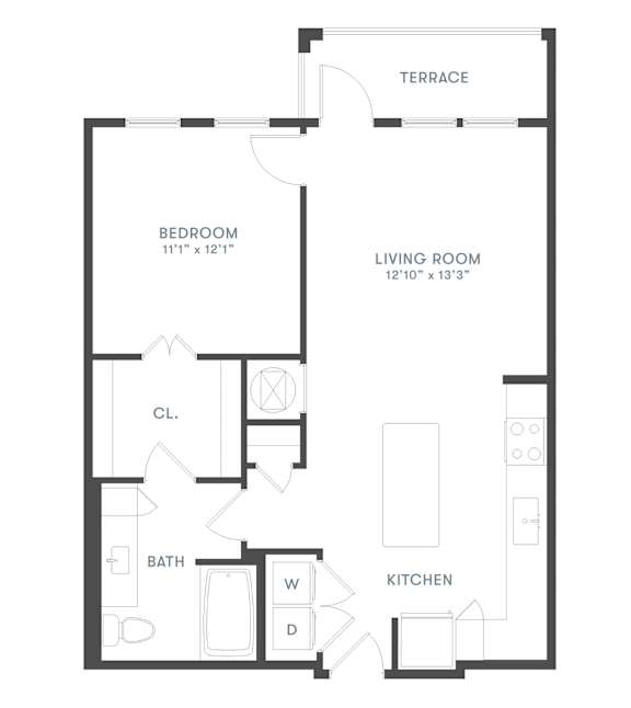 Corban Horizon West Apartments in Winter Garden, Florida A1 Floor Plan