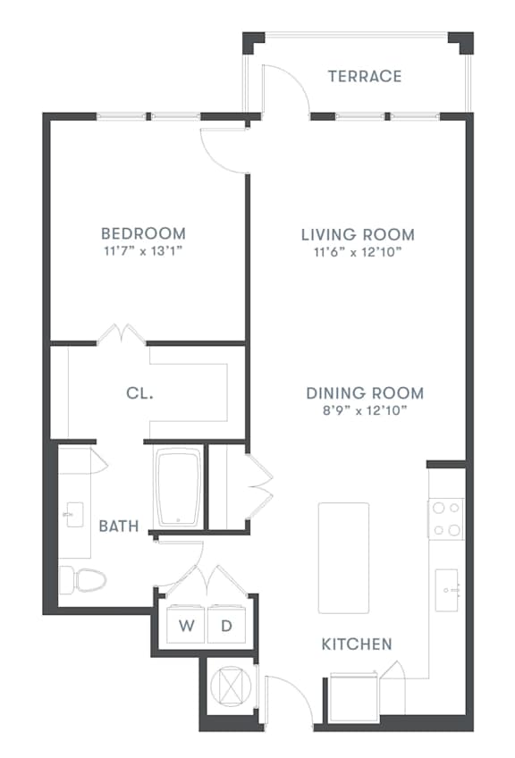Corban Horizon West Apartments in Winter Garden, Florida A2 Floor Plan