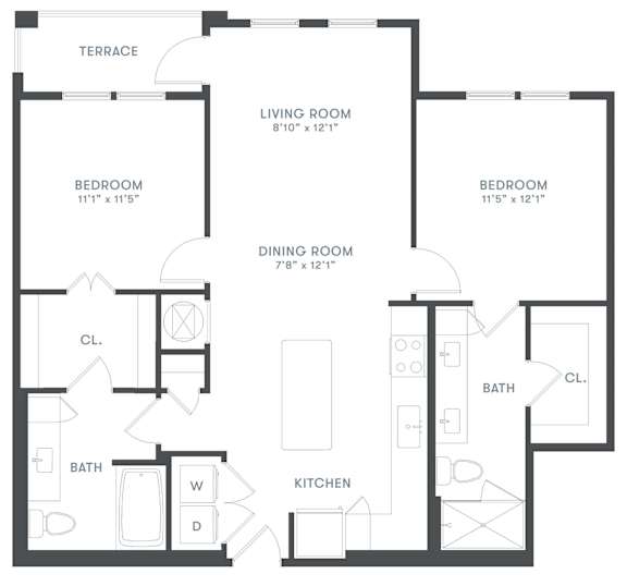 Corban Horizon West Apartments in Winter Garden, Florida B1 Floor Plan