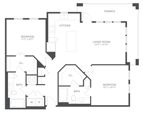 Corban Horizon West Apartments in Winter Garden, Florida B2 Floor Plan