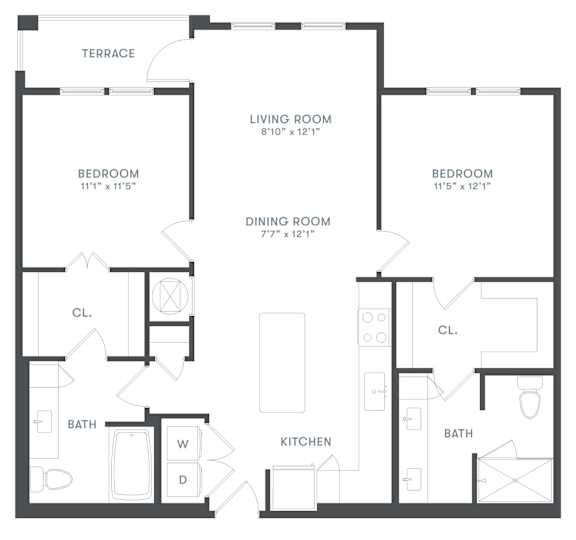 Corban Horizon West Apartments in Winter Garden, Florida B3 Floor Plan