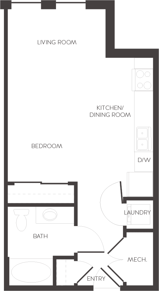 Denver, CO City House Apartments studio