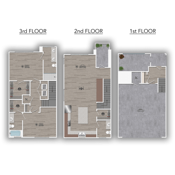 Discovery at the Realm in Lewisville, Texas Townhome 2B Floor Plan