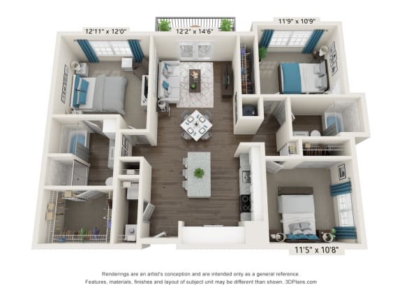 The Dylan Apartments C1 Floor Plan