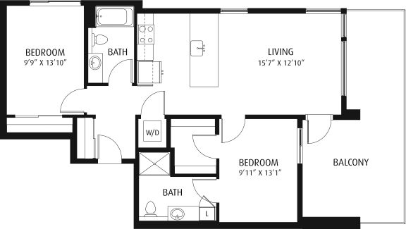 Artix Apartments E1 2D Floor Plan